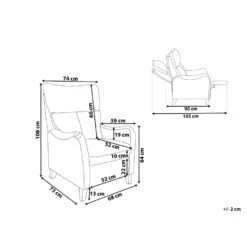 Beliani TV-fauteuil ROYSTON - Grijs Polyester 6 Beliani TV-fauteuil ROYSTON - Grijs Polyester -Leen Bakker Fauteuils 1028a966e46d4624a52fad4a9e8d0753