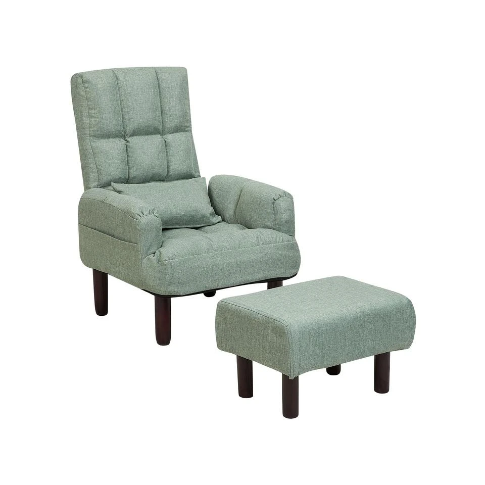 Beliani Fauteuil OLAND - Groen Polyester 1 Beliani Fauteuil OLAND - Groen Polyester
