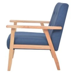 VidaXL Fauteuil Stof Blauw -Leen Bakker Fauteuils 1206934226 0102