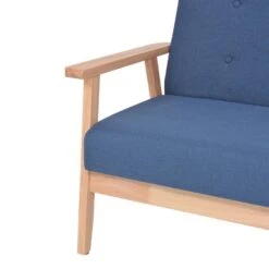 VidaXL Fauteuil Stof Blauw -Leen Bakker Fauteuils 1206934226 0103
