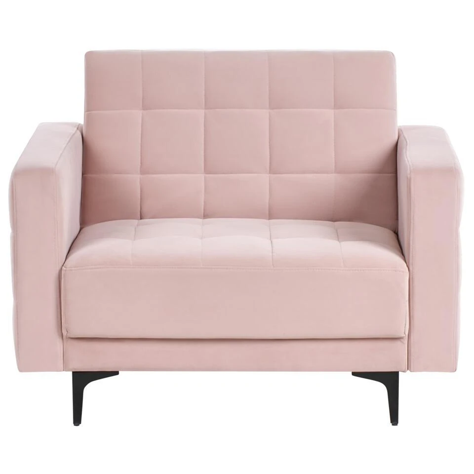 ABERDEEN - Fauteuil - Pastelroze - Fluweel 6 ABERDEEN - Fauteuil - Pastelroze - Fluweel - Afbeelding 6