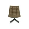 WOOOD Jouke Draaifauteuil - Kunstleer - Groen - 97x70x85