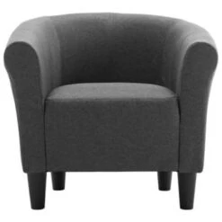 VidaXL Fauteuil Stof Donkergrijs 7 VidaXL Fauteuil Stof Donkergrijs -Leen Bakker Fauteuils 1704869404 0103