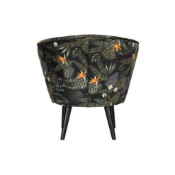 WOOOD Bo Fauteuil - Velvet - Bloem Print - 71x69x76 -Leen Bakker Fauteuils 1752708387 0102