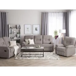 Beliani Fauteuil BERGEN - Beige Polyester 7 Beliani Fauteuil BERGEN - Beige Polyester -Leen Bakker Fauteuils 178403f745df481fa375d45f49d9fb41