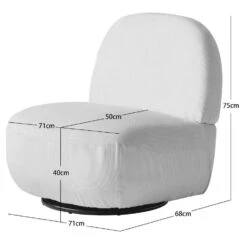 Salonstoel Swivel Van Metaal En Beige Fluweel -Leen Bakker Fauteuils 17a200969735436da969e296b67d4a10