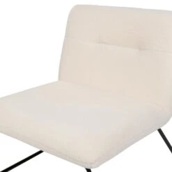 COTULLA - Fauteuil - Wit - Bouclé -Leen Bakker Fauteuils 18cab03858d74bc0ac0f9e714f88513c