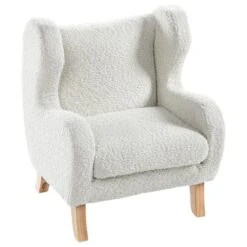 FARUM - Kinderfauteuil - Gebroken Wit - Bouclé -Leen Bakker Fauteuils 191abbe7bb16482684b83d83ab852cbe