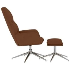 VidaXL Relaxstoel Met Voetenbank Kunstsuède Bruin 6 VidaXL Relaxstoel Met Voetenbank Kunstsuède Bruin -Leen Bakker Fauteuils 19857bcab0b0441494a3e0aed428ec48
