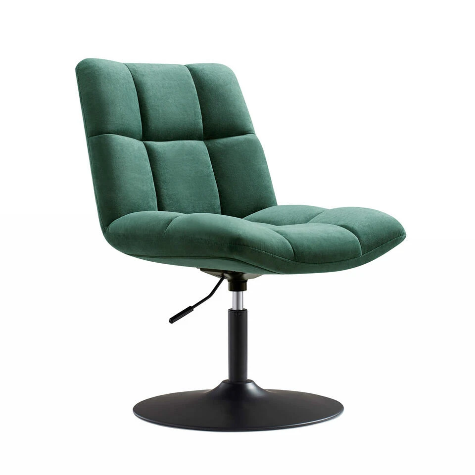 Design Fauteuil Lille - Velvet Groen 1 Design Fauteuil Lille - Velvet Groen