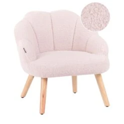 MILAND - Kinderfauteuil - Pastelroze - Bouclé -Leen Bakker Fauteuils 19b3e8049d0e485e85853c3091a852c9