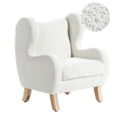 FARUM - Kinderfauteuil - Gebroken Wit - Bouclé -Leen Bakker Fauteuils 1abb6a4819f4413996ca14feae0c28ad
