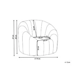 MALUNG - Fauteuil - Crème - Fluweel -Leen Bakker Fauteuils 1be17ba630e547b48968cdff5f1d7362