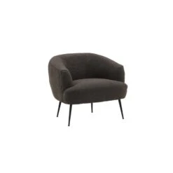 Svea - Vona Fauteuil - Boucle - Donkergrijs -Leen Bakker Fauteuils 1bf8c52c7ac449e6912b715b45776d16