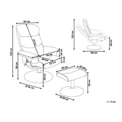 Beliani Massagestoel LEGEND - Grijs Kunstleer -Leen Bakker Fauteuils 1cf39a5a39344aa292aab54ba75f1a90