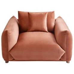 LUVOS - Fauteuil - Goudbruin - Fluweel -Leen Bakker Fauteuils 1d6a55ce61514f38bd90bfbd5eb17119