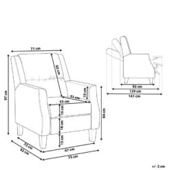 EGERSUND - TV-fauteuil - Beige - Fluweel 12 EGERSUND - TV-fauteuil - Beige - Fluweel -Leen Bakker Fauteuils 21af0a2aa32c415285dabf6e75ebb8ab 1
