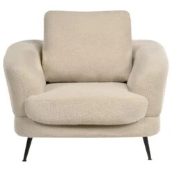 KJAER - Fauteuil - Lichtbeige - Bouclé -Leen Bakker Fauteuils 2388e7f261514efc961707f5b5f7e5a5