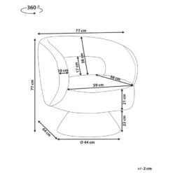 LIEKSA - Fauteuil - Beige - Bouclé -Leen Bakker Fauteuils 238c4be4d9f7453f8989c3a5d093d88e