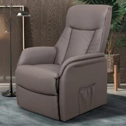 Elektrische Relaxfauteuil Miranda-taupe -Leen Bakker Fauteuils 245a29b7ad0d426da91c621f5fe53b9c