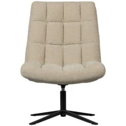 WOOOD Job Draaifauteuil - Bouclé - Zand - 101x70x85 -Leen Bakker Fauteuils 246b1ab3854d441db7d0f96992028c75