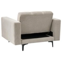 ALNES - Fauteuil - Beige - Polyester -Leen Bakker Fauteuils 24ab4e02c0e849549f093e508b4bfa1d