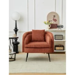 Salonstoel Van Metaal En Terracotta Fluweel -Leen Bakker Fauteuils 2665cfeaa19446e2b256b8d1a5cb3c7b