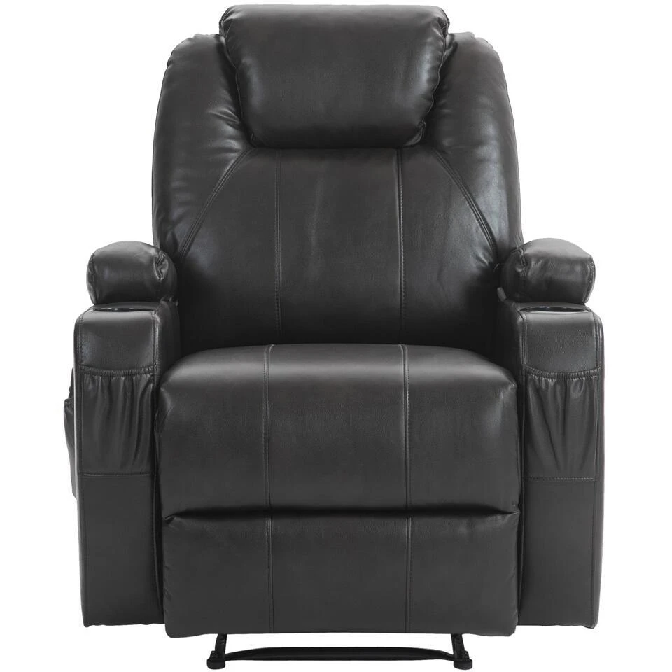 CLP Fauteuil Hepler Zwart Frame - Kunstleer - Bruin 3 CLP Fauteuil Hepler Zwart Frame - Kunstleer - Bruin - Afbeelding 3