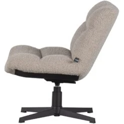 WOOOD Vinny Draaifauteuil - Bouclé - Zand - 80x75x75 13 WOOOD Vinny Draaifauteuil - Bouclé - Zand - 80x75x75 -Leen Bakker Fauteuils 26d635d40fab4b2f8a9c0371defd65af