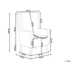Beliani Oorfauteuil ONEIDA - Geel Fluweel -Leen Bakker Fauteuils 2719461da80643cf89ffa5f3f9a9126d 2
