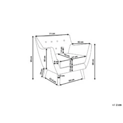 Beliani Fauteuil DRAMMEN - Blauw Fluweel 6 Beliani Fauteuil DRAMMEN - Blauw Fluweel -Leen Bakker Fauteuils 2aed49b144224365a8d44d3d5768e1ca
