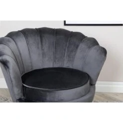 Svea - Rano Fauteuil - Velvet - Donkergrijs -Leen Bakker Fauteuils 2b126a2acd78472a8582ec65a70aa33c