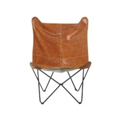 Beliani Fauteuil NYBRO - Bruin Kunstleer -Leen Bakker Fauteuils 2bd39d7ee10c41ca84dc3c58fdb038cc