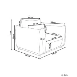 JAMSA - Fauteuil - Wit - Bouclé -Leen Bakker Fauteuils 2c6e35e6a7c54b6c9679f1312ab336e2