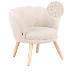HALBY - Kinderfauteuil - Lichtbeige - Bouclé -Leen Bakker Fauteuils 2d2589c41fed4fa0918ca3e50af7ba6a