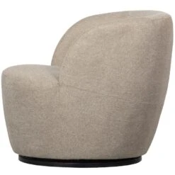 WOOOD Serra Draaifauteuil - Geweven Stof - Zand - 75x70x69 -Leen Bakker Fauteuils 2d37cf98afaf40c4b17925bbf4002f1b