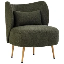 OTSBY II - Fauteuil - Donkergroen - Bouclé -Leen Bakker Fauteuils 2df6b77e8b17419dbcf91d3e783cf3df