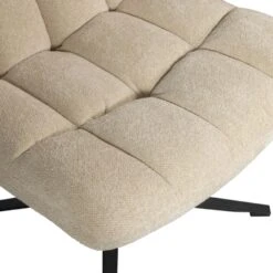 WOOOD Job Draaifauteuil - Bouclé - Zand - 101x70x85 -Leen Bakker Fauteuils 2dfd2c7632224fe18655c7d777e0c68c