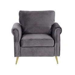 Beliani Fauteuil VIETAS - Grijs Fluweel 7 Beliani Fauteuil VIETAS - Grijs Fluweel -Leen Bakker Fauteuils 2ea6dcf8bd144e32bbca0146416b60e9
