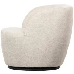 WOOOD Serra Draaifauteuil - Polyester - Off White - 75x70x69 -Leen Bakker Fauteuils 2ec56f803a0249a98e12dae70fdc8bbf