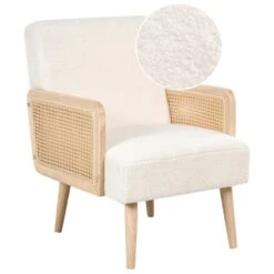 HOJBY - Fauteuil - Gebroken Wit - Bouclé -Leen Bakker Fauteuils 2eca6b87489a40ac99a05845a6e0a9f8