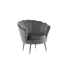 Svea - Rano Fauteuil - Velvet - Donkergrijs -Leen Bakker Fauteuils 2fcae202664649d3b46c7eec35c9b433