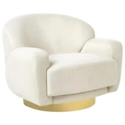 LEJRE - Fauteuil - Lichtbeige - Polyester -Leen Bakker Fauteuils 303b8770def84bc2b64a5a6f874ac006