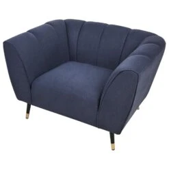 ORSTA - Fauteuil - Donkerblauw - Polyester -Leen Bakker Fauteuils 31067ee5ae954d5d965fef5893fc170f