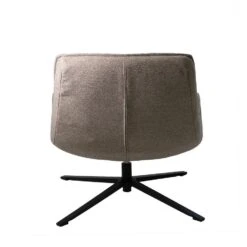 Draaifauteuil Stof/Textiel - Taupe - 86x74x84cm - Mattis -Leen Bakker Fauteuils 313b099dfb3e4f79b7feb0600d4d4a5c