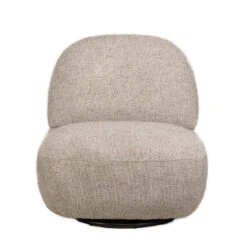 Salonstoel Swivel Van Metaal En Beige Fluweel -Leen Bakker Fauteuils 321ff35075bd495a95ffa52182157e7a