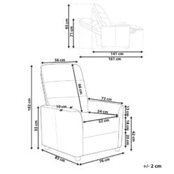 SANDE - Relaxfauteuil - Gebroken Wit - Stof -Leen Bakker Fauteuils 323f5e5088564a5b8f44067d4418f3e7