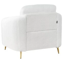 TROSA - Fauteuil - Wit - Bouclé -Leen Bakker Fauteuils 33fb0b8f28a24792a35e7d803d172888