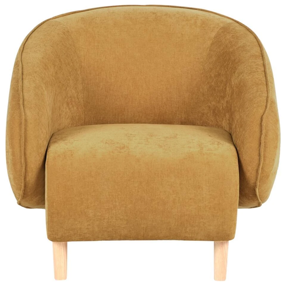 UMEA - Fauteuil - Mosterdgeel - Polyester 5 UMEA - Fauteuil - Mosterdgeel - Polyester - Afbeelding 5