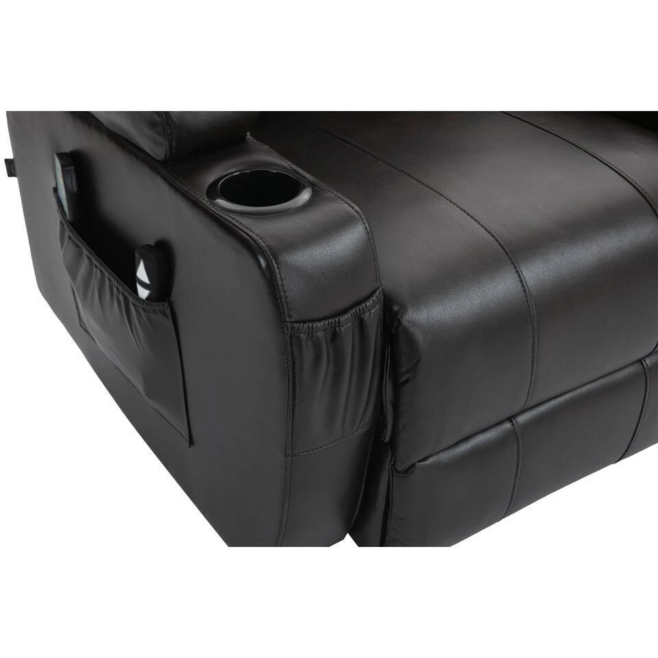 CLP Fauteuil Hepler Zwart Frame - Kunstleer - Bruin 8 CLP Fauteuil Hepler Zwart Frame - Kunstleer - Bruin - Afbeelding 8